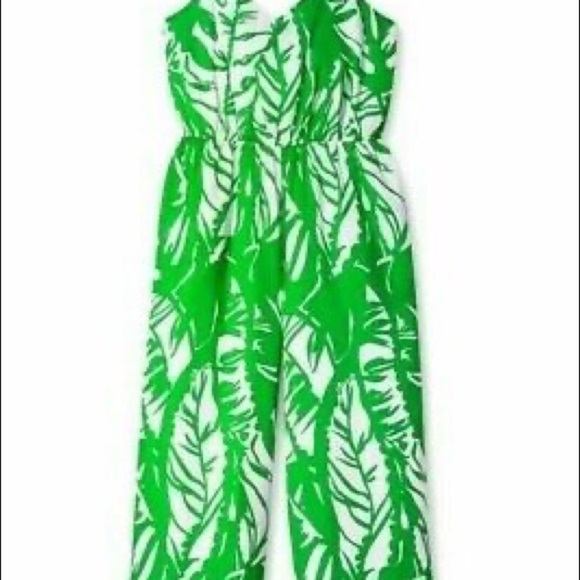 Lilly Pulitzer Boom Boom Green Leaf Jumpsuit - Picture 2 of 4
